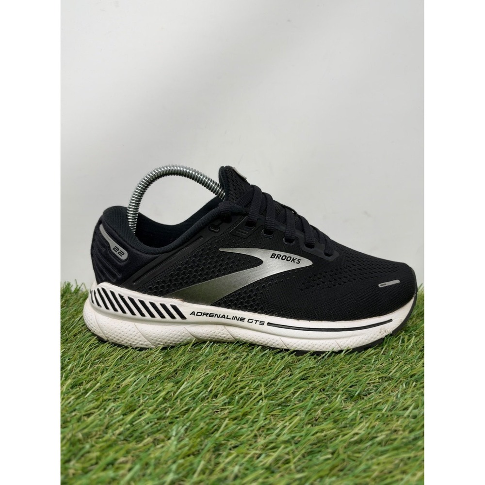 Brooks Adrenaline GTS 22 Shoes Women's 7 Black Running Sneakers Walking Casual